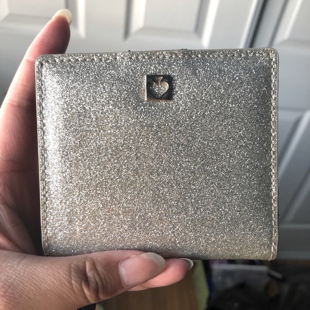 Kate Spade Mavis Street Silver Glitter Wallet